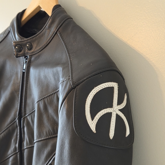 Akoury Cuirs Moto Leather Biker Women's Cropped Jacket Black Size   Medium - Picture 6 of 14